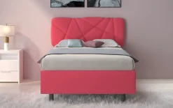 LETTO CONTENITORE POP 1 PIAZZA E 1/2 TESSUTO LYCRA ROSA