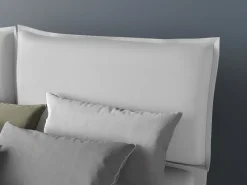 LETTO DA 140 CONTENITORE IN ECOPELLE BIANCA