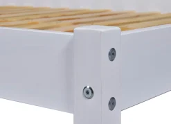 LETTO DA 140 MOD. VILMO IN LEGNO MASSELLO BIANCO