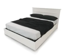 Letto matrimoniale classico modello GINEVRA in frassini bianco