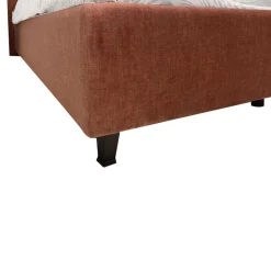 LETTO MATRIMONIALE CON CONTENITORE IN TESSUTO MATTONE