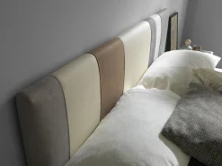 LETTO MATRIMONIALE CON CONTENITORE OLMO E TESSUTO