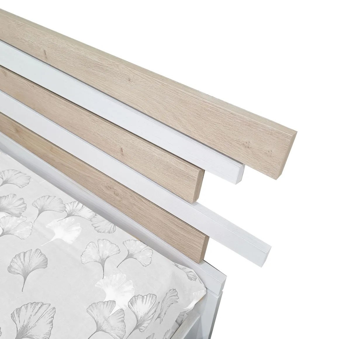 LETTO MATRIMONIALE CON CONTENITORE MOD. TWIN FRASSINO NUVOLA E ROVERE NODATO