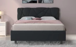 LETTO MATRIMONIALE CONTENITORE MOD. POP TESSUTO LYCRA ANTRACITE