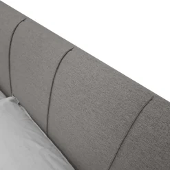 LETTO MATRIMONIALE CONTENITORE IN TESSUTO GRIGIO