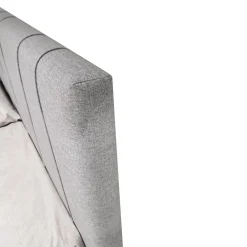 LETTO MATRIMONIALE CONTENITORE IN TESSUTO GRIGIO CHIARO in offerta