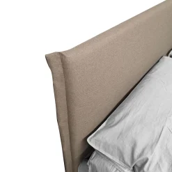 LETTO MATRIMONIALE CONTENITORE IN TESSUTO BEIGE