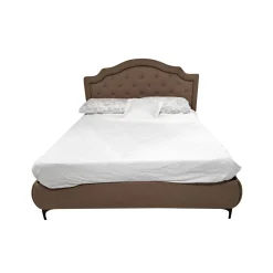 LETTO MATRIMONIALE CONTENITORE MOD. VICTORY ECONABUK MARRONE