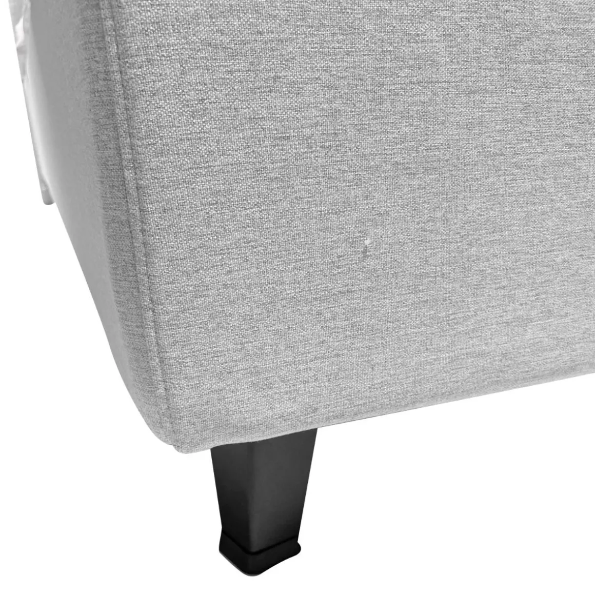 LETTO MATRIMONIALE CONTENITORE IN TESSUTO GRIGIO CHIARO