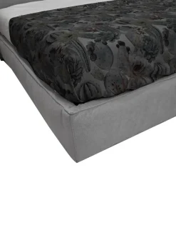 LETTO MATRIMONIALE CONTENITORE MOD. ADELE IN TESSUTO GRIGIO