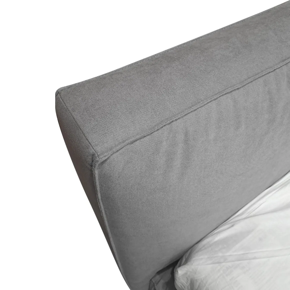 LETTO MATRIMONIALE CONTENITORE MOD. ADELE IN TESSUTO GRIGIO