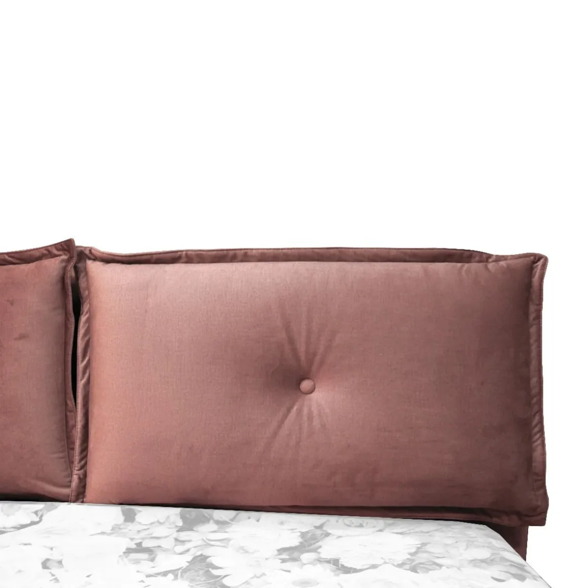 Letto matrimoniale contenitore IRIS in tessuto rosa
