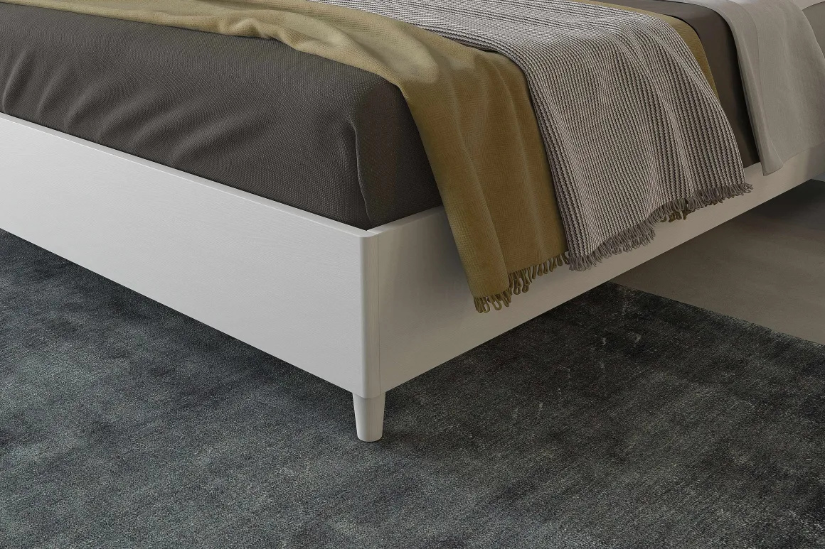 Letto matrimoniale HUGO bianco frassinato: letto contenitore in offerta