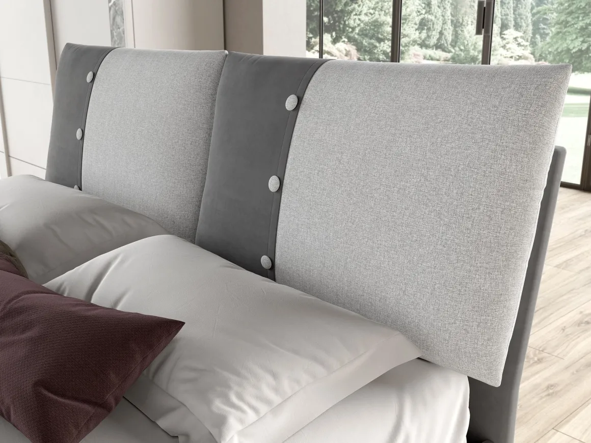 Letto matrimoniale in tessuto Jasmine