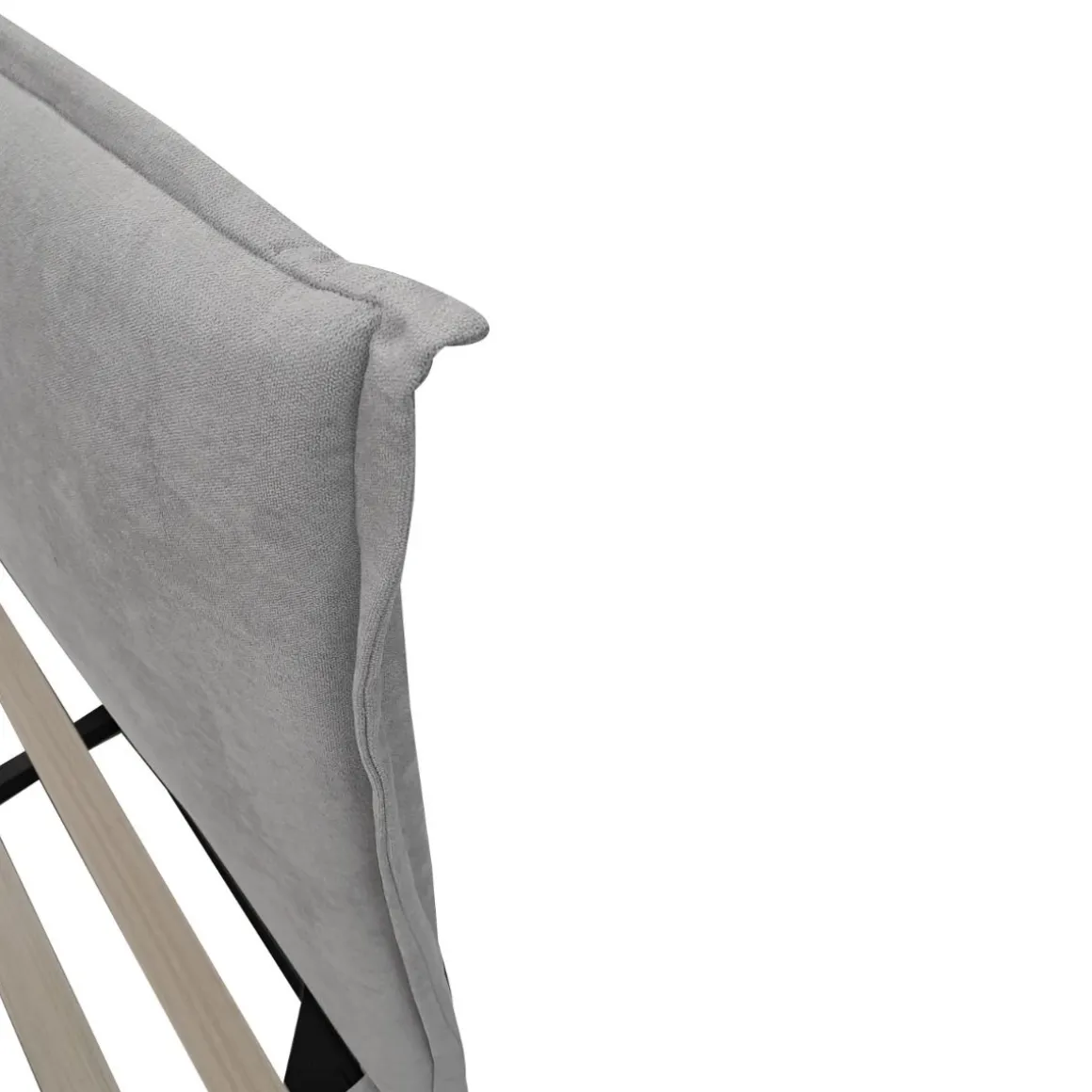 LETTO MATRIMONIALE LINE CON GIROLETTO IN TESSUTO GRIGIO CHIARO