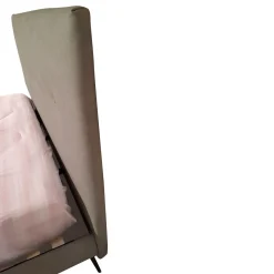 LETTO MATRIMONIALE MOD. SIMPLE CON GIROLETTO IN TESSUTO ECONABUK GRIGIO