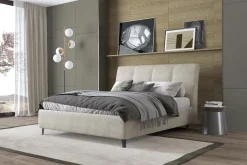 Letto matrimoniale RODi con contenitore in tessuto vintage