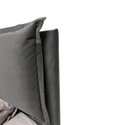 LETTO 1 PIAZZA E MEZZA CONTENITORE IN TESSUTO GRIGIO SCURO