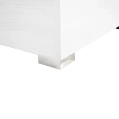 LETTO SINGOLO CON CONTENITORE BIANCO FRASSINATO
