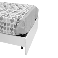 LETTO SINGOLO CON GIROLETTO BIANCO OPACO