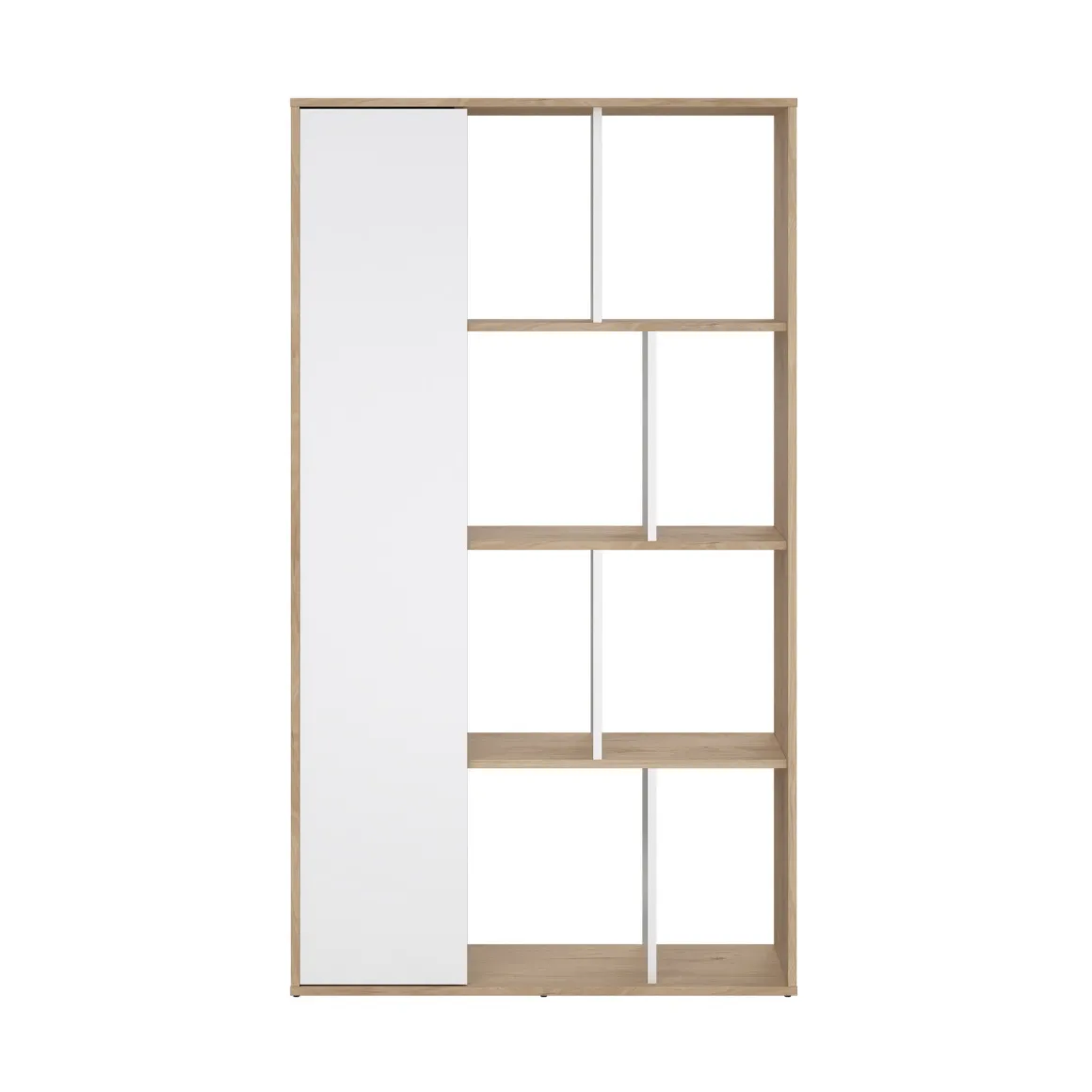 LIBRERIA MODELLO MAZE JACKSON HICKORY E BIANCO LUCIDO