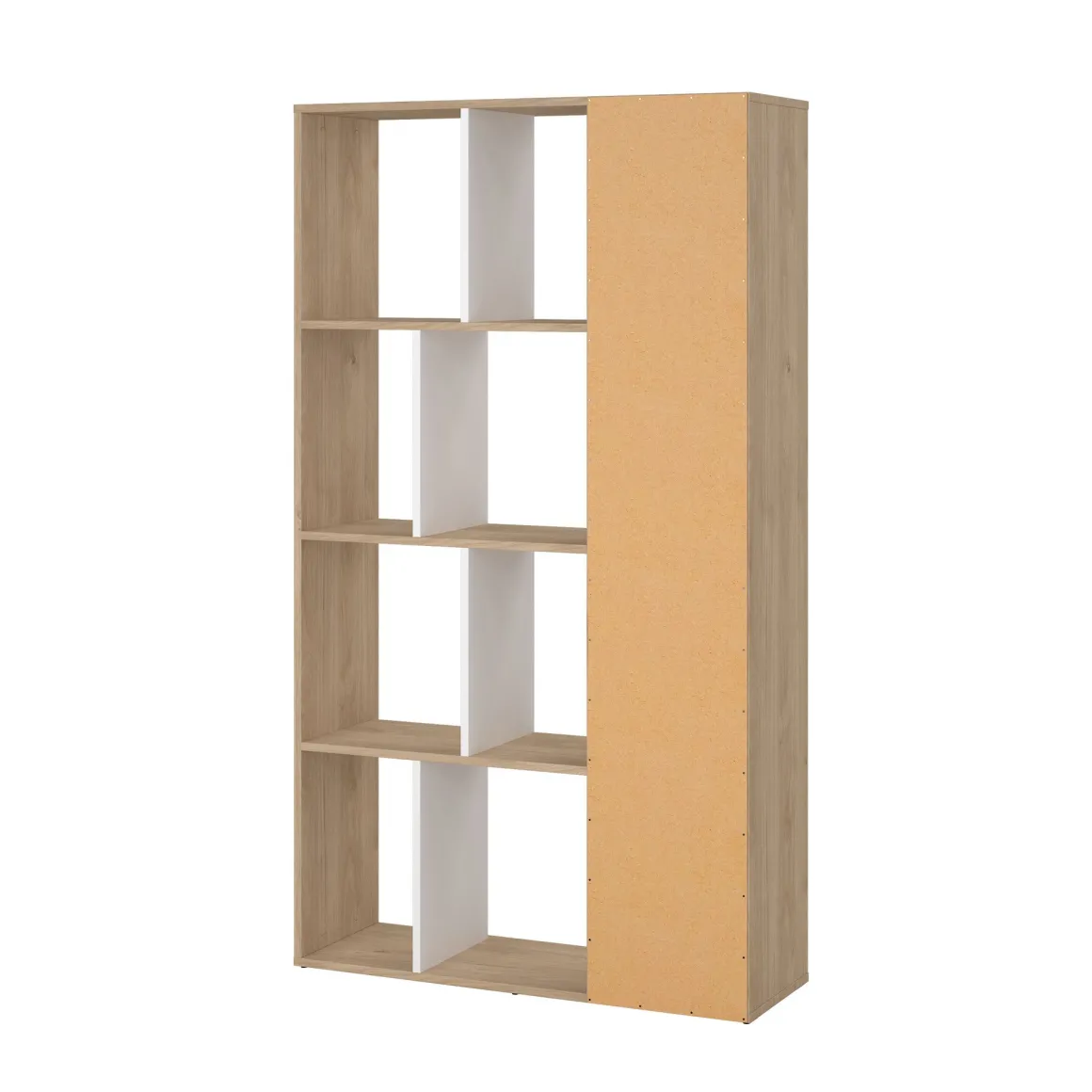 LIBRERIA MODELLO MAZE JACKSON HICKORY E BIANCO LUCIDO