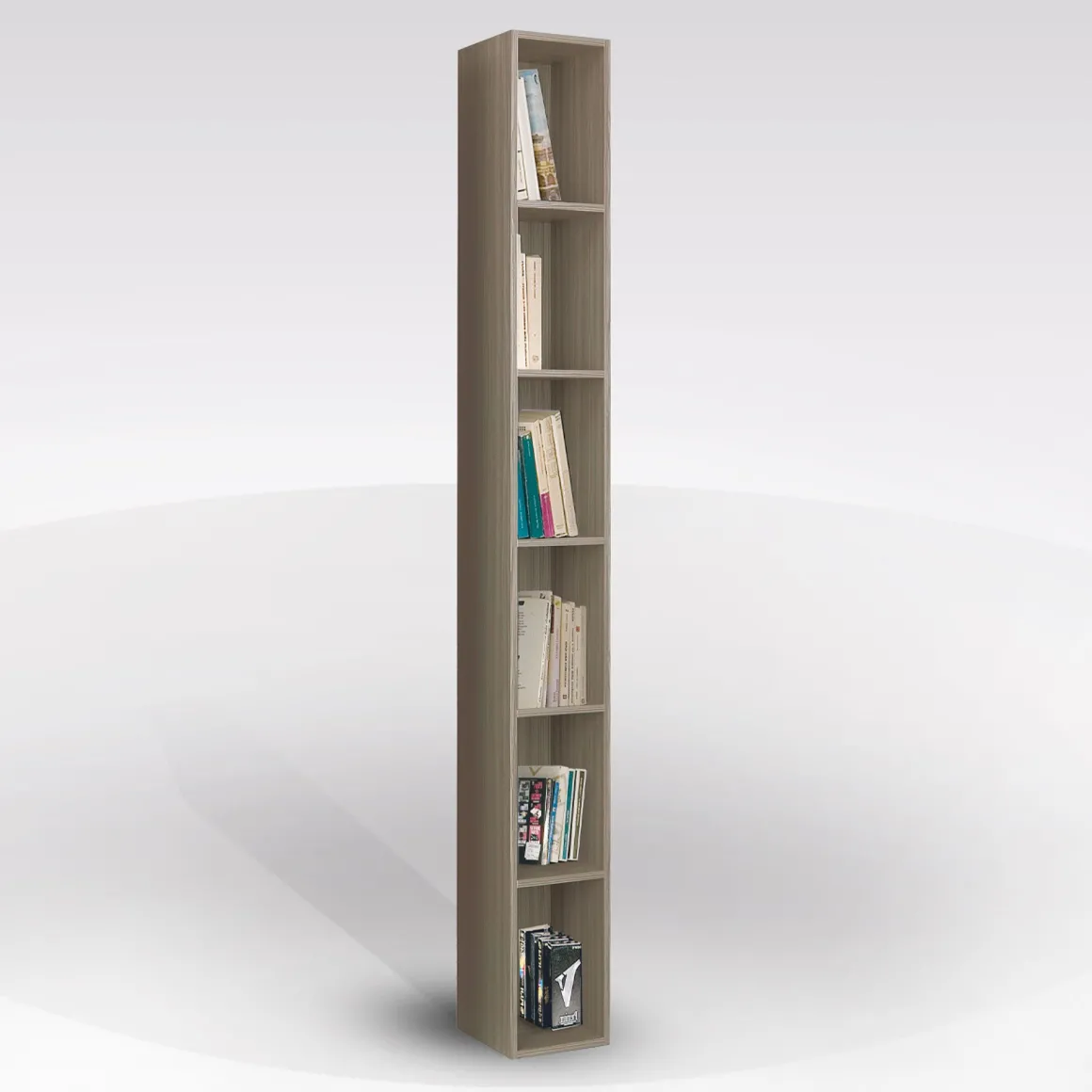 Libreria totem: libreria totem in laminato cemento
