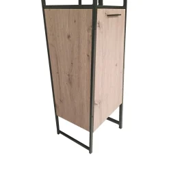 LIBRERIA CM 32X33 H.160 ROVERE NODATO E METALLO NERO : vendita online LIBRERIA CM 32X33 H.160 ROVERE NODATO E METALLO NERO in offerta