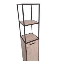 LIBRERIA CM 32X33 H.160 ROVERE NODATO E METALLO NERO : vendita online LIBRERIA CM 32X33 H.160 ROVERE NODATO E METALLO NERO in offerta