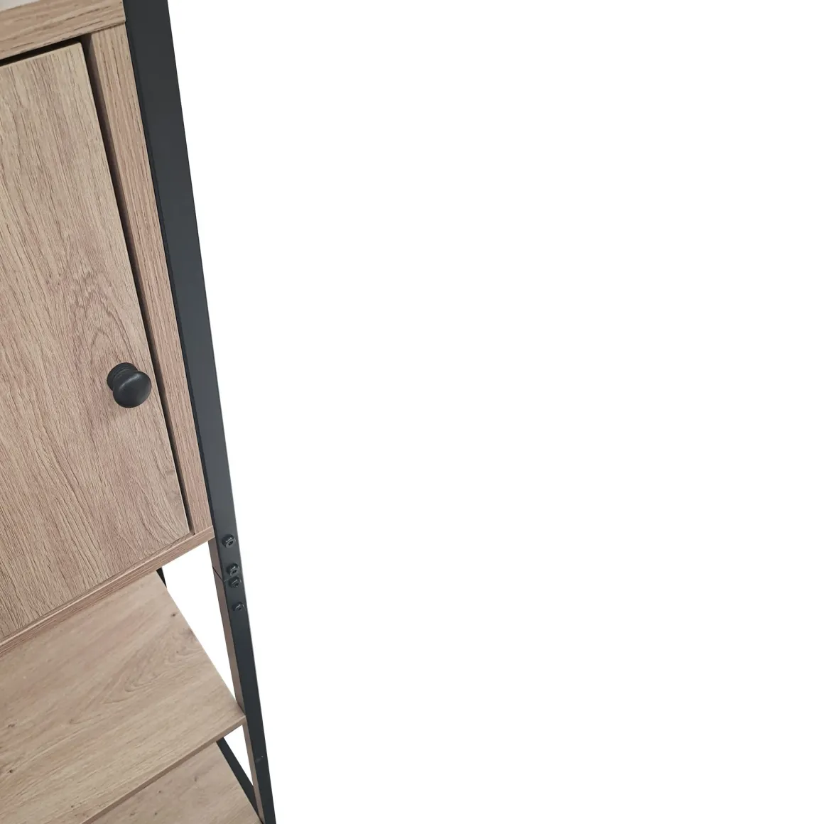 LIBRERIA CM 80X30 H.160 ROVERE NODATO E METALLO NERO : vendita online LIBRERIA CM 80X30 H.160 ROVERE NODATO E METALLO NERO in offerta