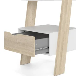 libreria in laminato rovere e bianco LIB83