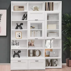 LIBRERIA MOD.FOSTER CM 182.5X32.7/47.6 H.228.2 BIANCO FRASSINATO : vendita online LIBRERIA MOD.FOSTER CM 182.5X32.7/47.6 H.228.2 BIANCO FRASSINATO in offerta