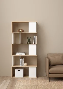 LIBRERIA MOD. MAZE JACKSON HICKORY E BIANCO OPACO : vendita online LIBRERIA MOD. MAZE JACKSON HICKORY E BIANCO OPACO in offerta