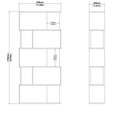 LIBRERIA MOD. MAZE JACKSON HICKORY E BIANCO OPACO : vendita online LIBRERIA MOD. MAZE JACKSON HICKORY E BIANCO OPACO in offerta