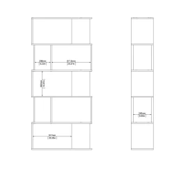 LIBRERIA MOD. MAZE JACKSON HICKORY E BIANCO OPACO : vendita online LIBRERIA MOD. MAZE JACKSON HICKORY E BIANCO OPACO in offerta