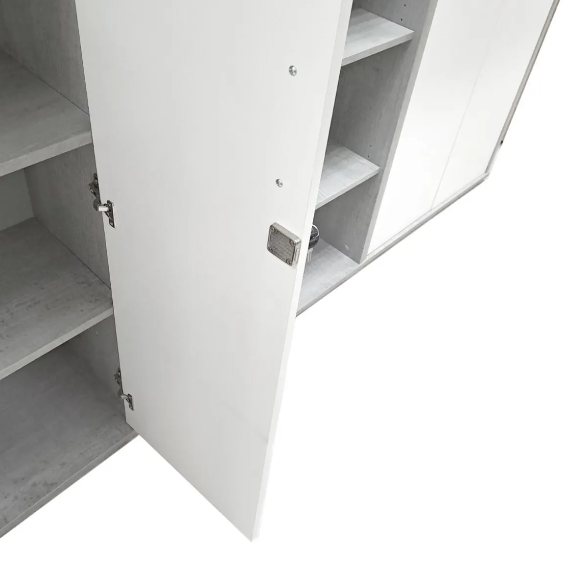 LIBRERIA OMEGA II BIANCO FRASSINATO E CEMENTO: vendita online LIBRERIA OMEGA II BIANCO FRASSINATO E CEMENTO in offerta