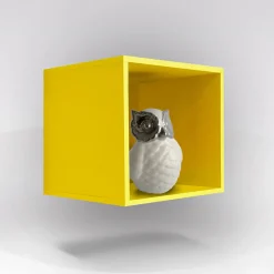 LIBRERIA PENSILE MOD. CUBO CM 28 SENAPE : vendita online LIBRERIA PENSILE MOD. CUBO CM 28 SENAPE in offerta