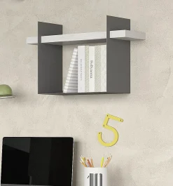 LIBRERIA PENSILE MOD. GALLERY CM 53 ROVERE NORDICO E GRIGIO: vendita online LIBRERIA PENSILE MOD. GALLERY CM 53 ROVERE NORDICO E GRIGIO in offerta