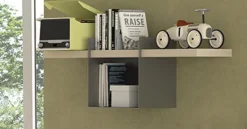 LIBRERIA PENSILE MOD. GALLERY CM 123 OLMO E GRIGIO: vendita online LIBRERIA PENSILE MOD. GALLERY CM 123 OLMO E GRIGIO in offerta