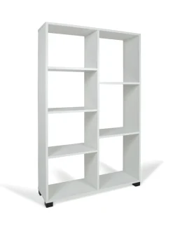 Libreria scaffale: libreria scaffale 7 vani in rovere sbiancato