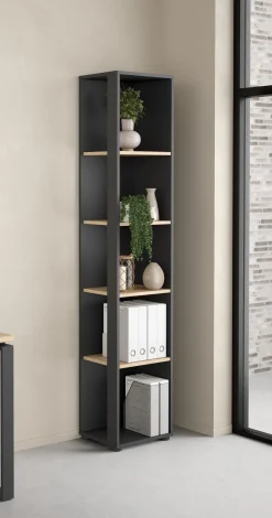 LIBRERIA SIGN CM 40.8X34.3 H.204.7 GRIGIO OPACO E JACKSON HICHORY: vendita online LIBRERIA SIGN CM 40.8X34.3 H.204.7 GRIGIO OPACO E JACKSON HICHORY in offerta