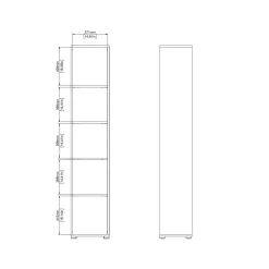 LIBRERIA SIGN CM 40.8X34.3 H.204.7 GRIGIO OPACO E JACKSON HICHORY: vendita online LIBRERIA SIGN CM 40.8X34.3 H.204.7 GRIGIO OPACO E JACKSON HICHORY in offerta