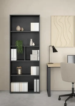 LIBRERIA SIGN CM 79.6X34.3 H. 207.7 GRIGIO OPACO: vendita online LIBRERIA SIGN CM 79.6X34.3 H. 207.7 GRIGIO OPACO in offerta