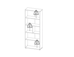 LIBRERIA SIGN CM 79.6X34.3 H. 207.7 GRIGIO OPACO: vendita online LIBRERIA SIGN CM 79.6X34.3 H. 207.7 GRIGIO OPACO in offerta