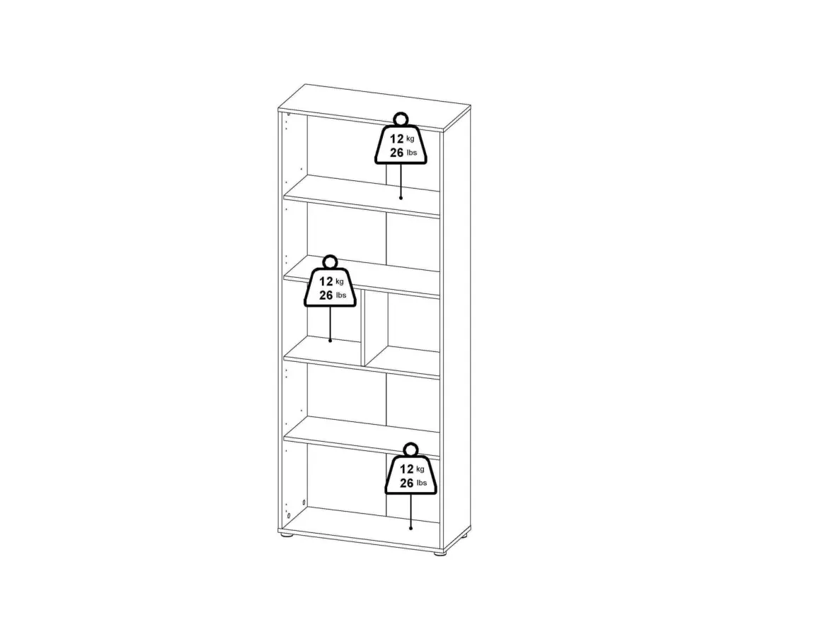 LIBRERIA SIGN CM 79.6X34.3 H. 207.7 GRIGIO OPACO: vendita online LIBRERIA SIGN CM 79.6X34.3 H. 207.7 GRIGIO OPACO in offerta