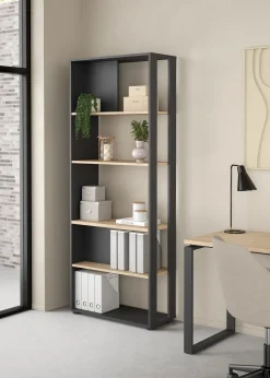LIBRERIA SIGN CM 79.6X34.4 H.204.7 GRIGIO OPACO E JACKSON HICHORY : vendita online LIBRERIA SIGN CM 79.6X34.4 H.204.7 GRIGIO OPACO E JACKSON HICHORY in offerta