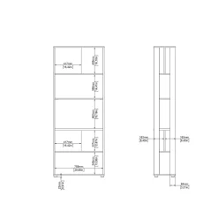 LIBRERIA SIGN CM 79.6X34.4 H.204.7 GRIGIO OPACO E JACKSON HICHORY : vendita online LIBRERIA SIGN CM 79.6X34.4 H.204.7 GRIGIO OPACO E JACKSON HICHORY in offerta