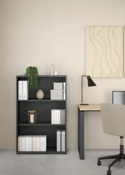 LIBRERIA SIGN CM 79.6X34.3 H. 123.6 GRIGIO OPACO: vendita online LIBRERIA SIGN CM 79.6X34.3 H. 123.6 GRIGIO OPACO in offerta