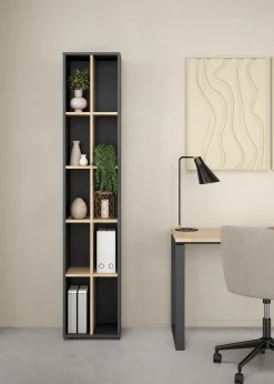 LIBRERIA SIGN CM 40.8X34.3 H. 204.7 JACKSON HICHORY E GRIGIO OPACO : vendita online LIBRERIA SIGN CM 40.8X34.3 H. 204.7 JACKSON HICHORY E GRIGIO OPACO in offerta