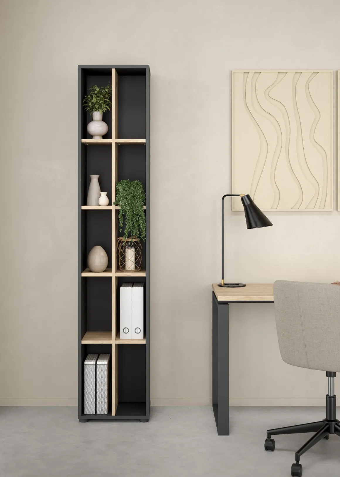 LIBRERIA SIGN CM 40.8X34.3 H. 204.7 JACKSON HICHORY E GRIGIO OPACO : vendita online LIBRERIA SIGN CM 40.8X34.3 H. 204.7 JACKSON HICHORY E GRIGIO OPACO in offerta